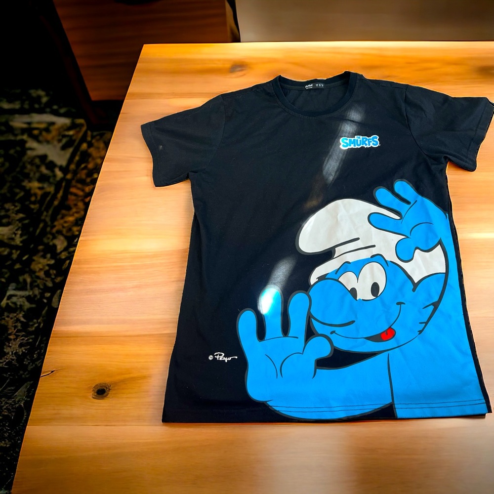 SHEIN Collab X “THE SMURFS” ShortSleeved T-Shirt